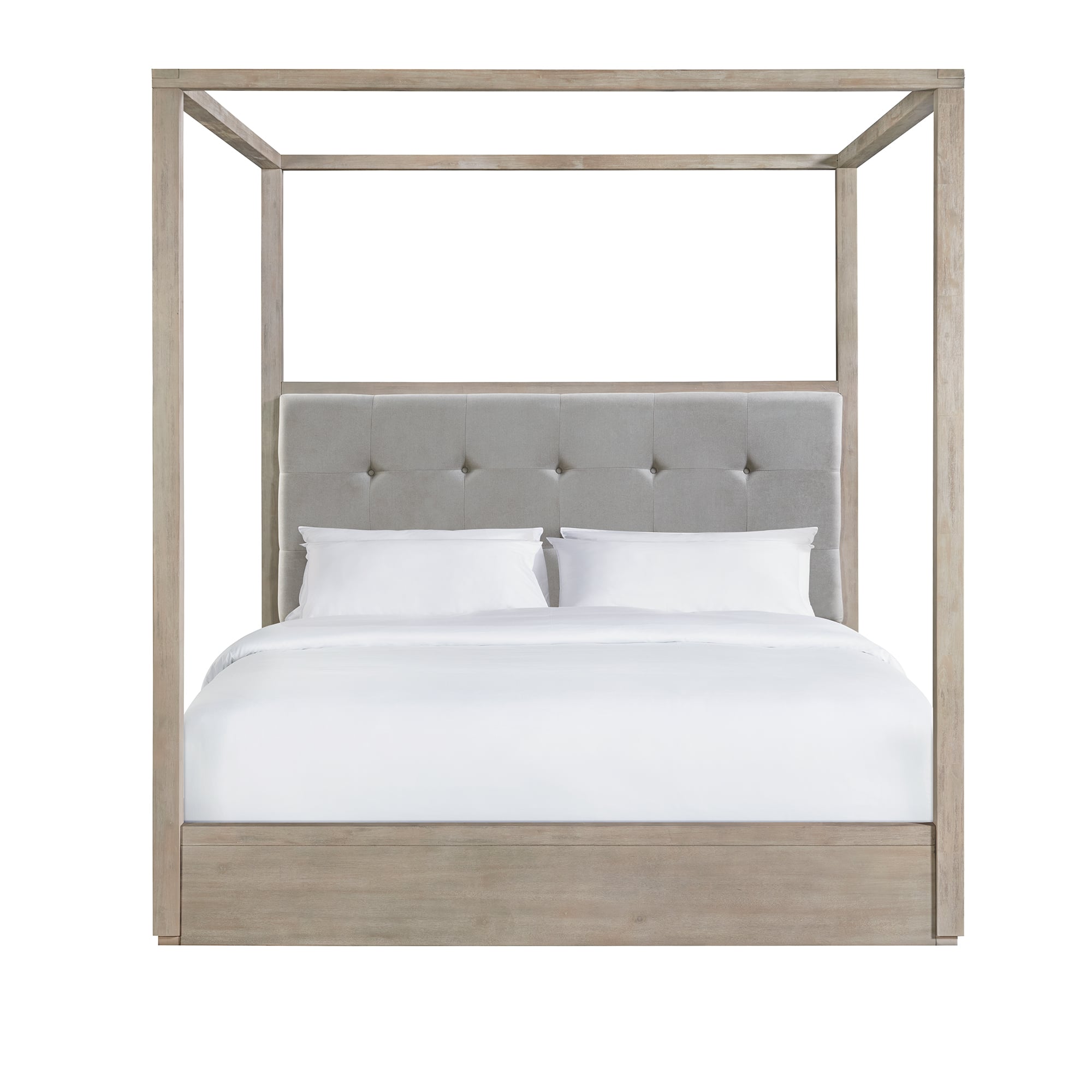 Elements Arcadia B-3430-5-KCB Transitional King Canopy Bed With Tufted ...