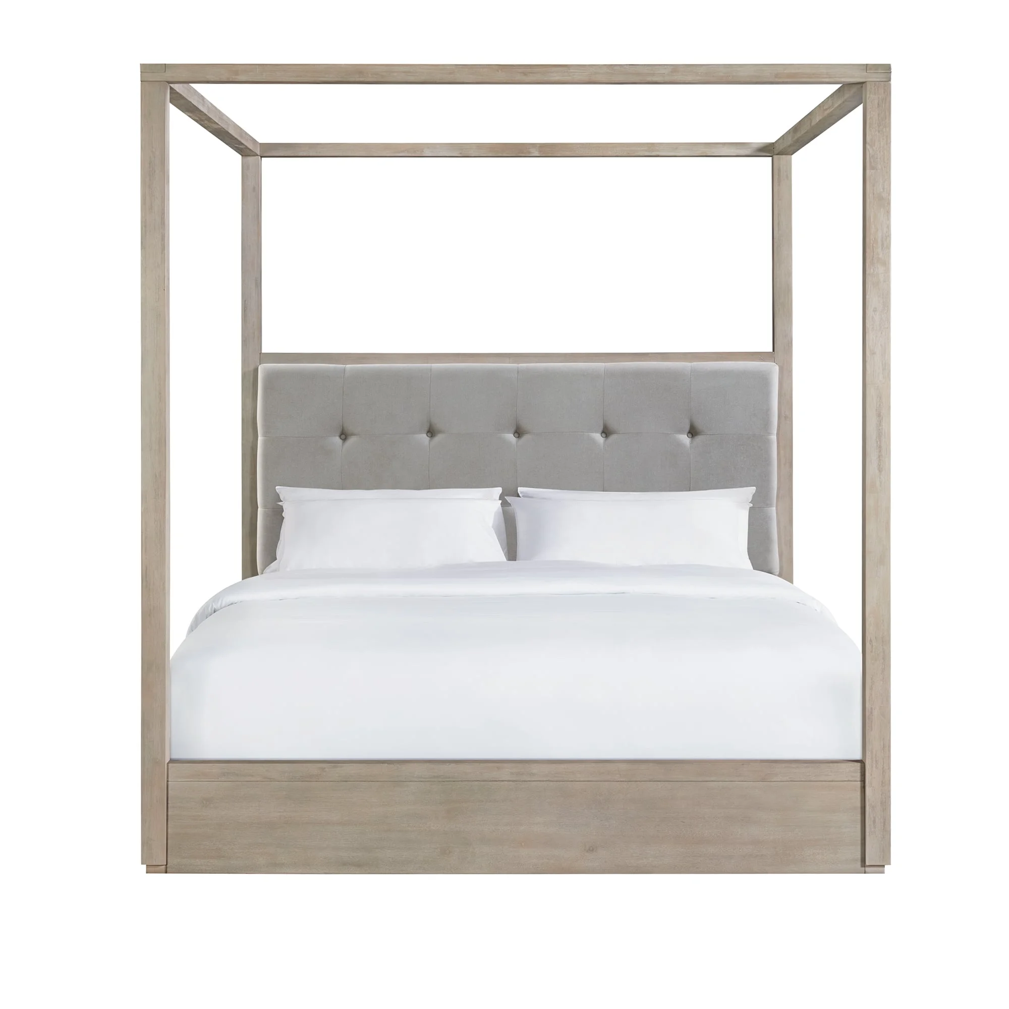 Elements Arcadia B-3430-5-KCB Transitional King Canopy Bed with Tufted ...