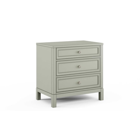 3-Drawer Wide Nightstand