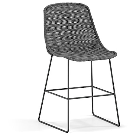 Modern Armless Woven Balcony Stool
