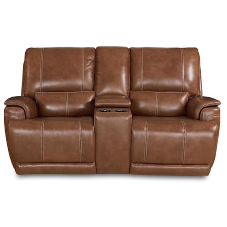 Motion Loveseat W/Power & Console