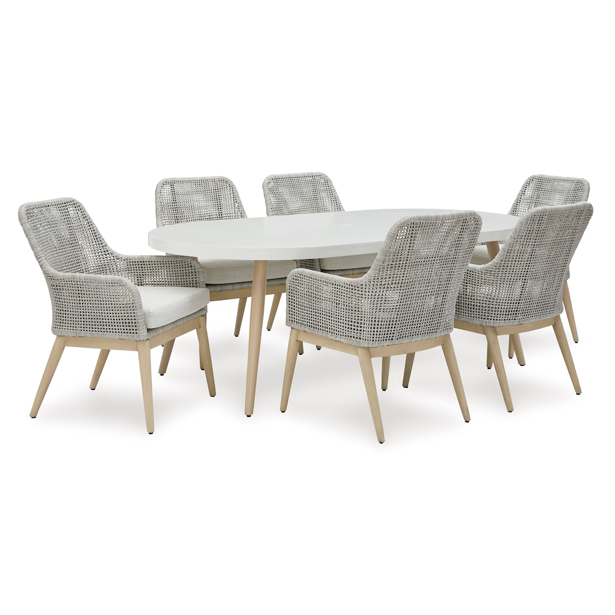 Benchcraft Seton Creek 7-Piece Outdoor Dining Set