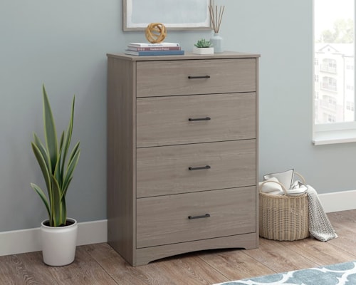 Transitional 4-Drawer Chest of Drawers