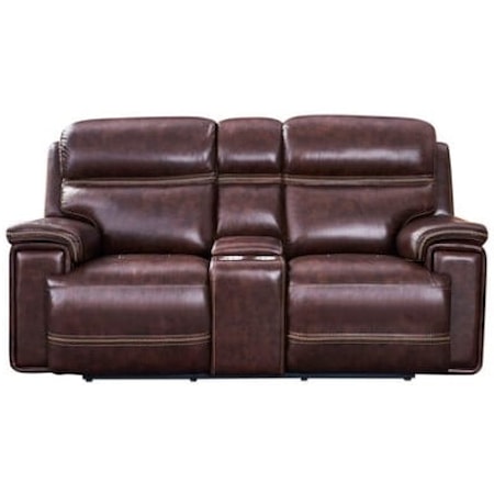 Casual Fresno Power Console Loveseat with USB Port