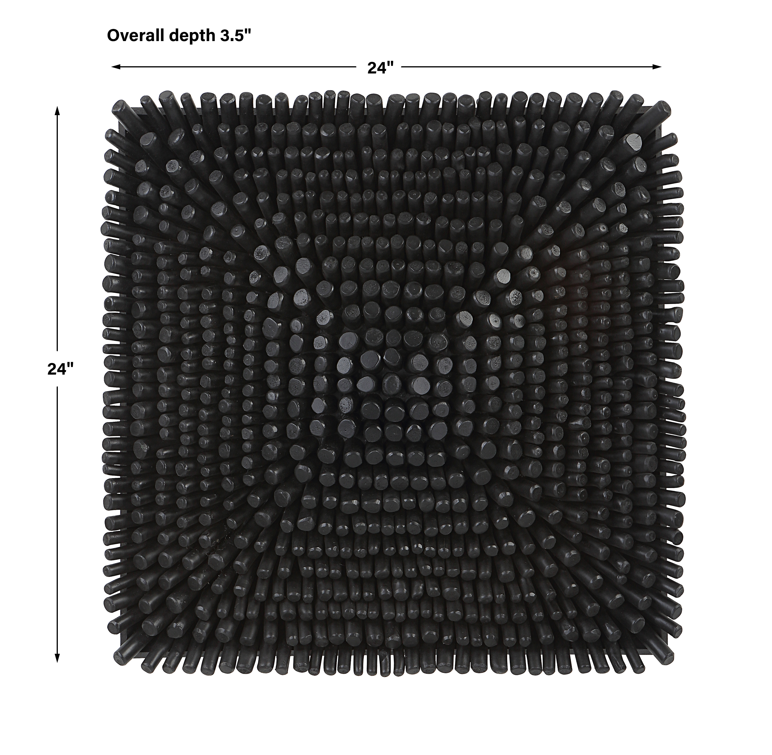 Uttermost Portside Portside Black Wood Wall Panel