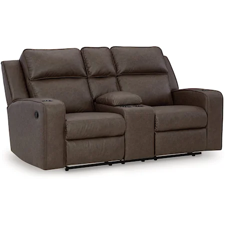 Double Reclining Loveseat w/ Console