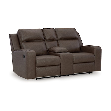 Double Reclining Loveseat w/ Console