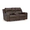 Ashley Furniture Signature Design Lavenhorne Double Reclining Loveseat w/ Console