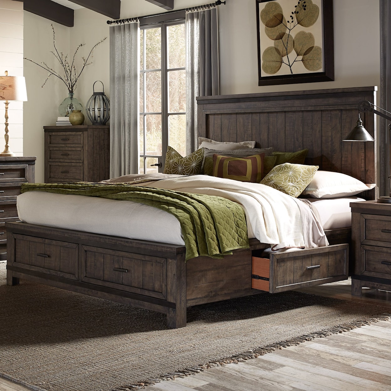Libby Thornwood Hills Two Sided Storage King Panel Bed