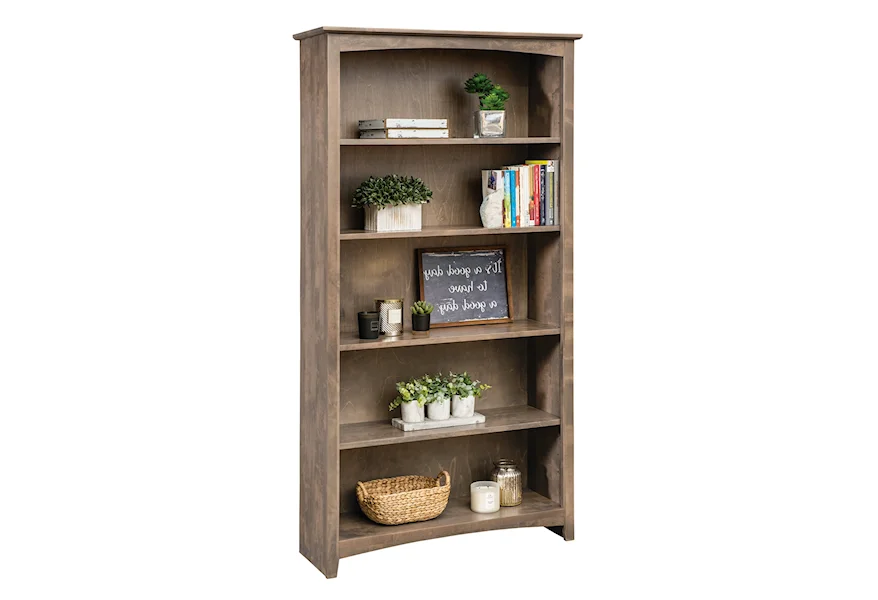 Alder Bookcases Open Bookcase by Archbold Furniture at Westrich Furniture & Appliances