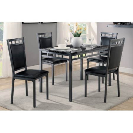 5-Piece Metal Frame Dinette Set