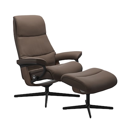 Stressless by Ekornes View View Small Recliner and Ottoman