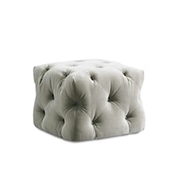 Transitional Ottoman with Tufting Detail