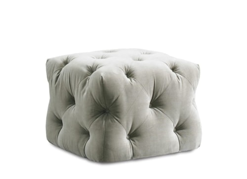 Transitional Ottoman with Tufting Detail