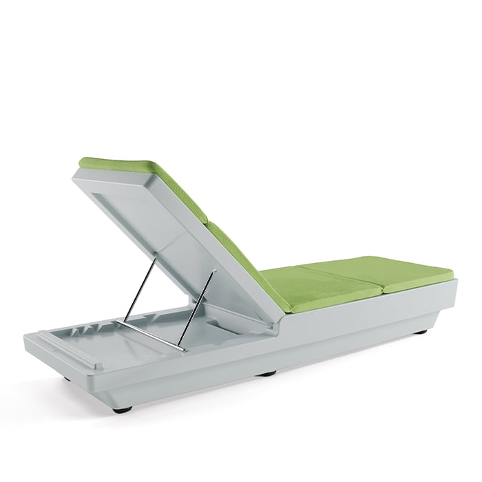 Tropitone Curve Adjustable Armless Chaise Lounge w/Full Pad