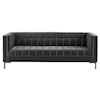 Steve Silver Isaac Gray Velvet Sofa