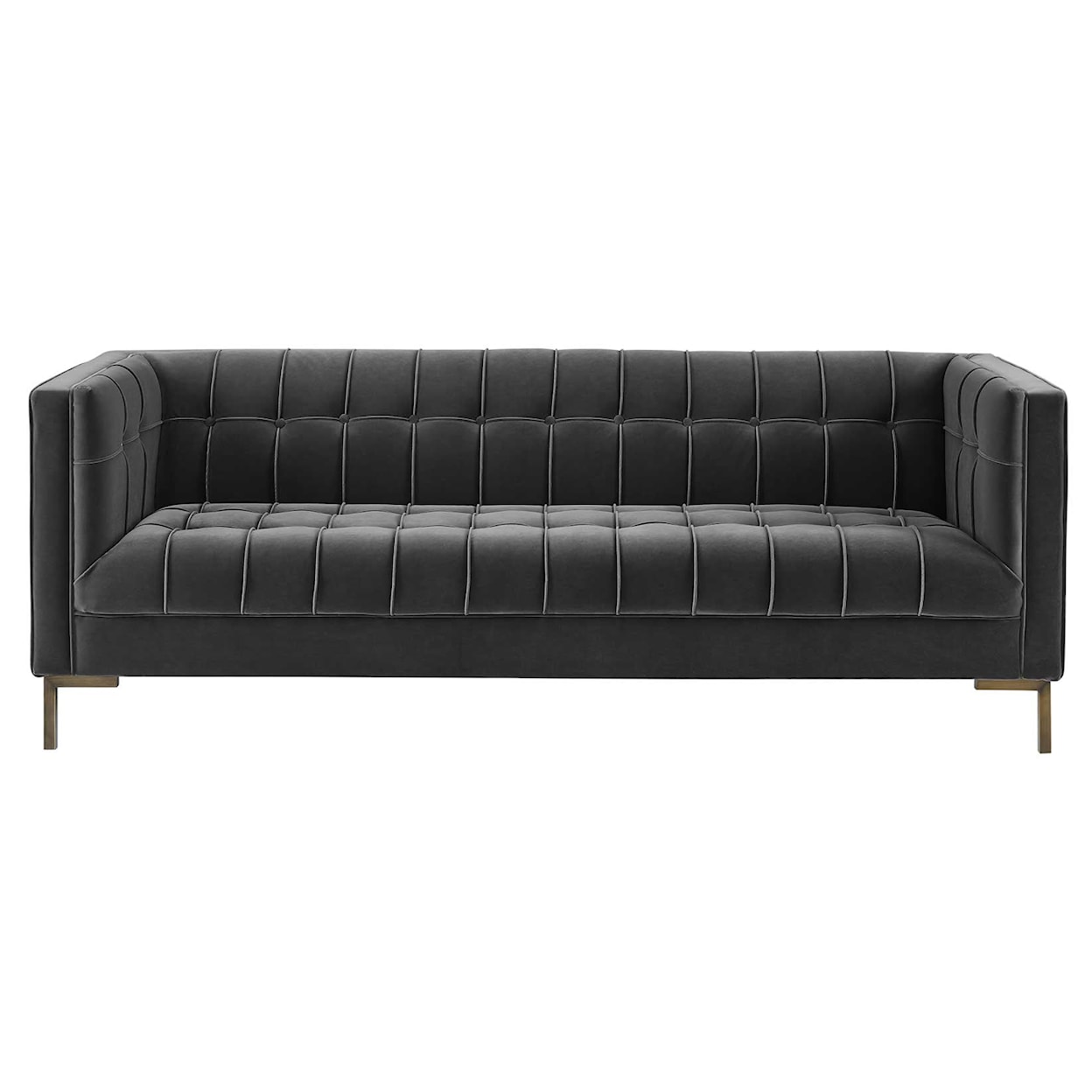 Prime Isaac Gray Velvet Sofa