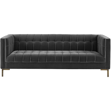 Gray Velvet Sofa