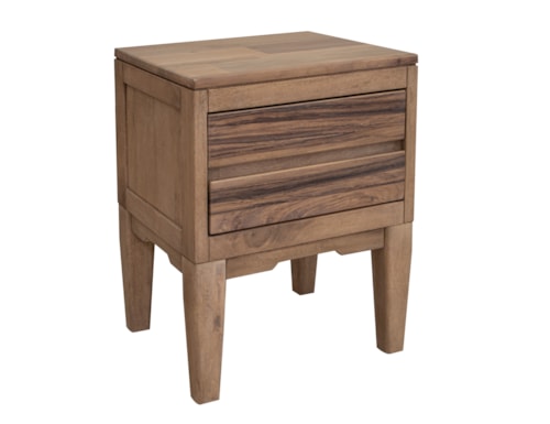 Contemporary 2-Drawer Nightstand with Microfiber Lining