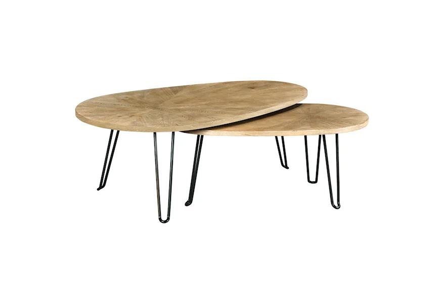 Oblique Nesting Cocktail Table Set by Hammary at HomeWorld Furniture