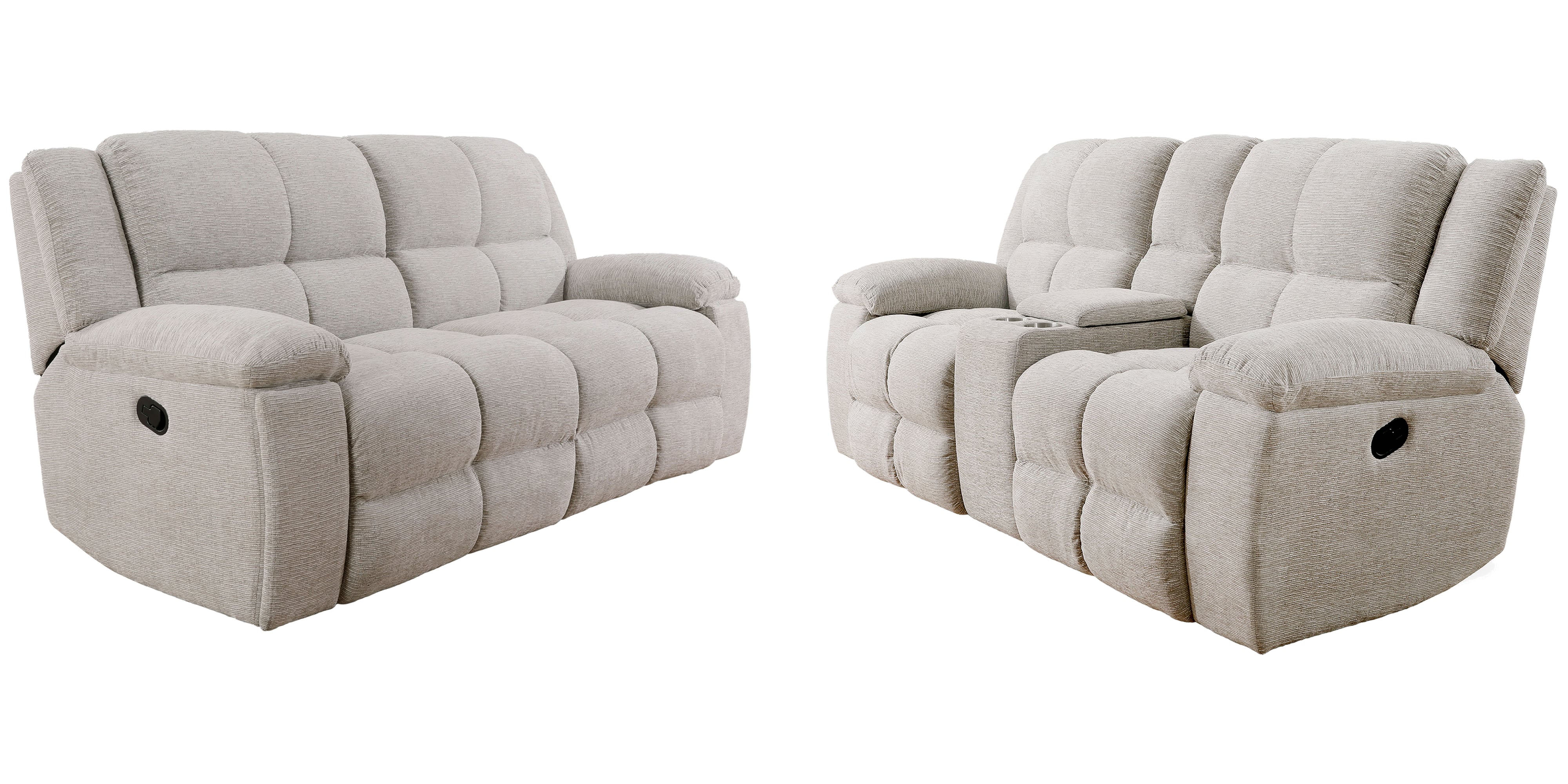 Manual Reclining Sofa and Loveseat Set