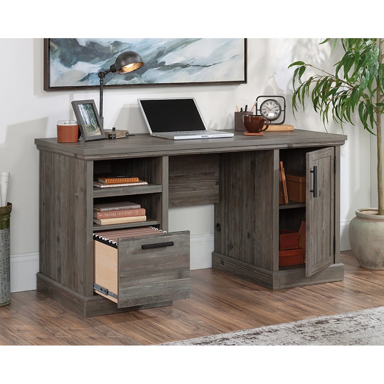 Sauder Aspen Post Aspen Post Double Pedestal Desk