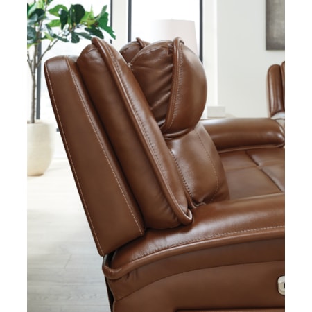 Pwr Rec Sofa With Adj Headrest