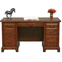 Traditional 57" Double Pedestal Computer Desk