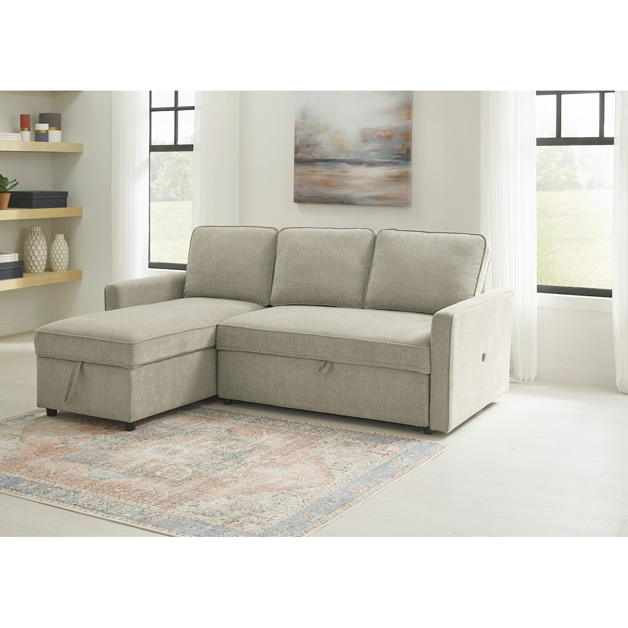 Benchcraft Kerle 2-Piece Sectional with Pop Up Bed
