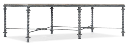 Global Cocktail Table with Stone Top