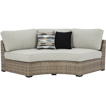 Outdoor Curved Loveseat with Cushion