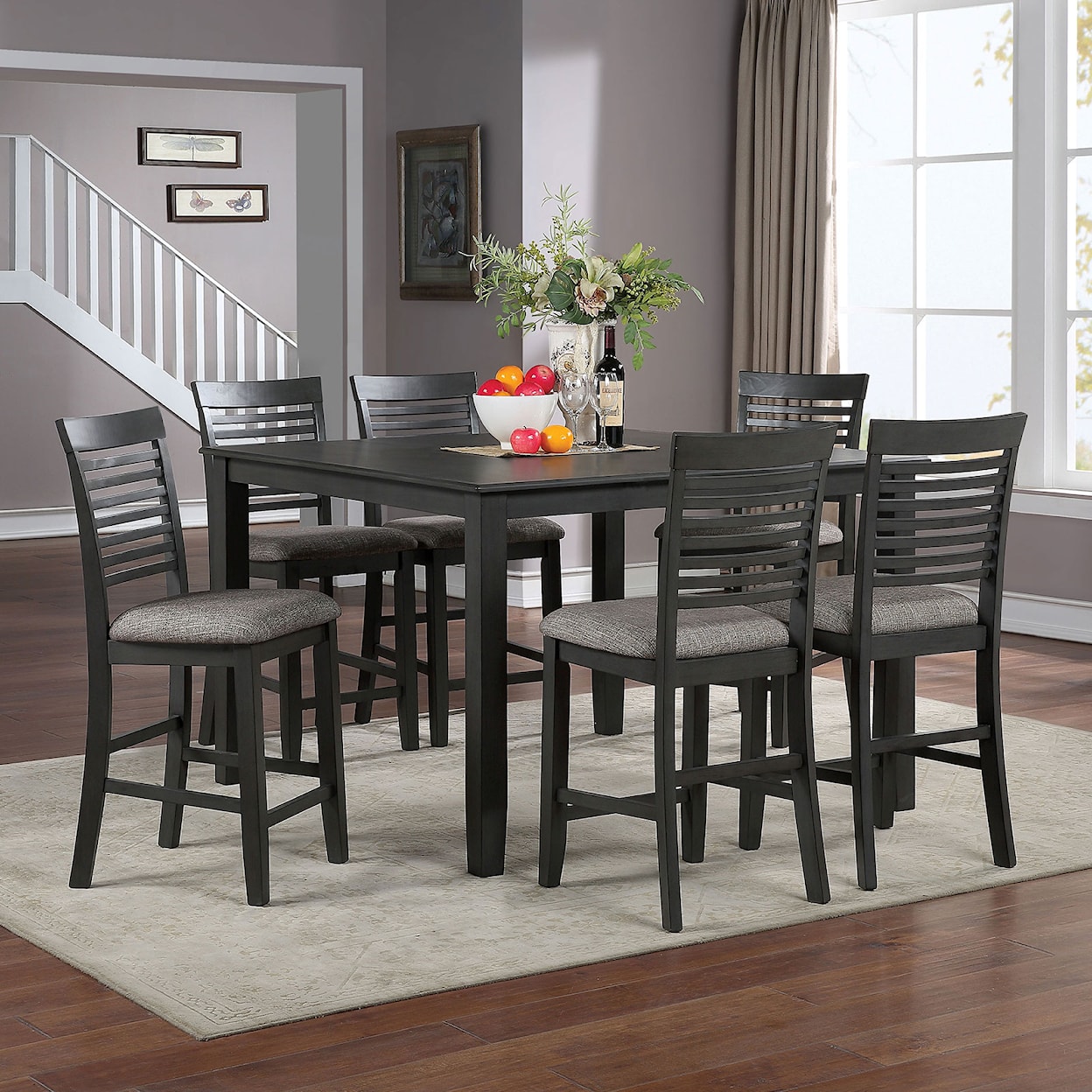 Furniture of America Amalia Counter Height Dining Table