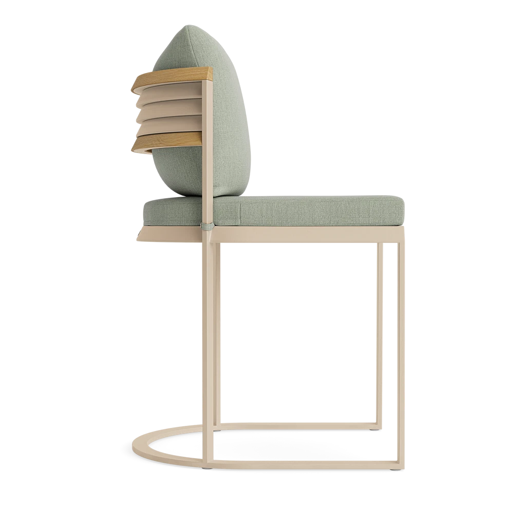 Brown Jordan Solenne Cushioned Slat-Back Counter Stool