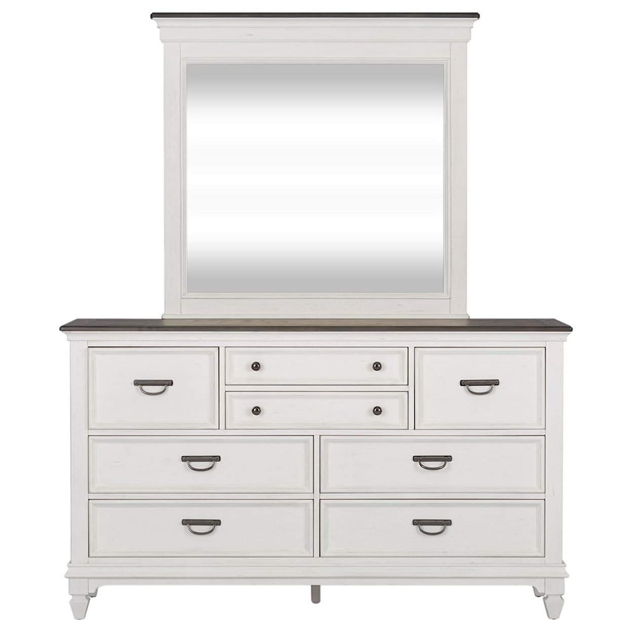 Liberty Furniture Allyson Park 8-Drawer Dresser & Mirror