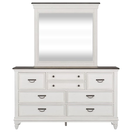 8-Drawer Dresser &amp; Mirror