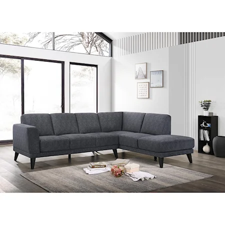 5-Seat Sectional Sofa with RAF Chaise Lounge