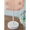 Ashley Furniture Signature Design Lamps - Casual Kaelene Pink/White Metal Table Lamp