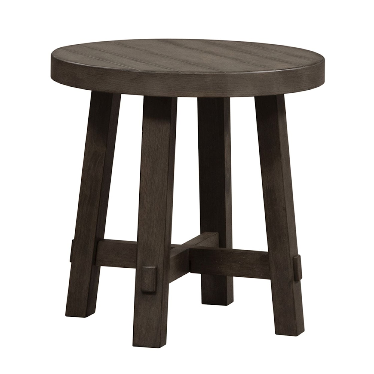 Liberty Furniture Modern Farmhouse Splay Leg Round End Table