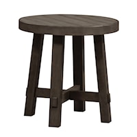 Contemporary Splay Leg Round End Table