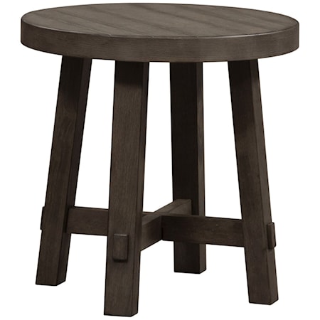 Splay Leg Round End Table