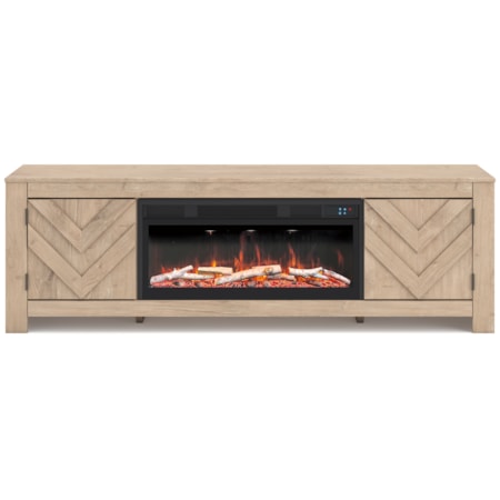 71" TV Stand With Electric Fireplace