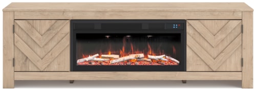 71" TV Stand With Electric Fireplace