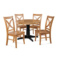 Transitional 5-Piece Dining Set