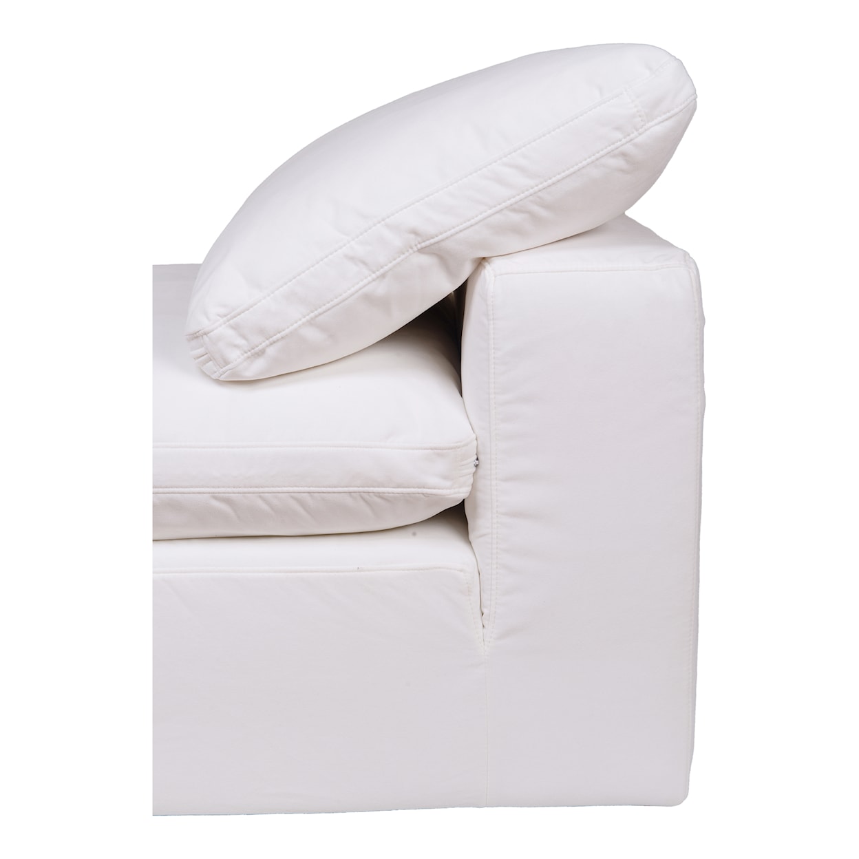 Moe's Home Collection Clay Clay Slipper Chair Livesmart Fabric White