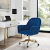 Accentrics Home Home Office Navy Channeled Back Office Chair