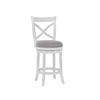 American Woodcrafters Wood Frame Barstools X-Back White Wooden Barstool