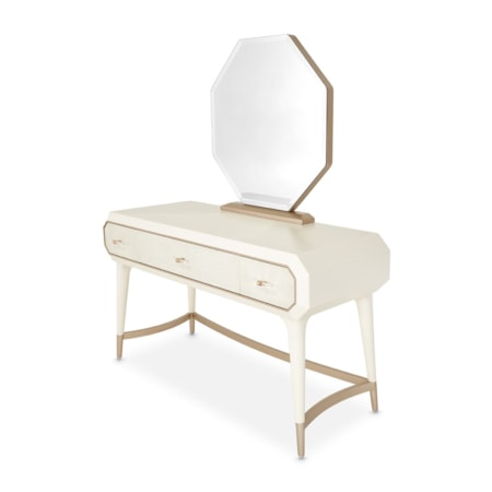 3-Piece Vanity Set with Mirror and Chair