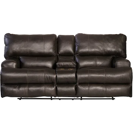 Lay Flat Reclining Console Loveseat