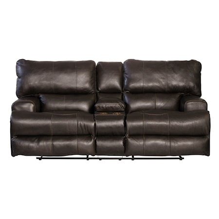 Lay Flat Reclining Console Loveseat