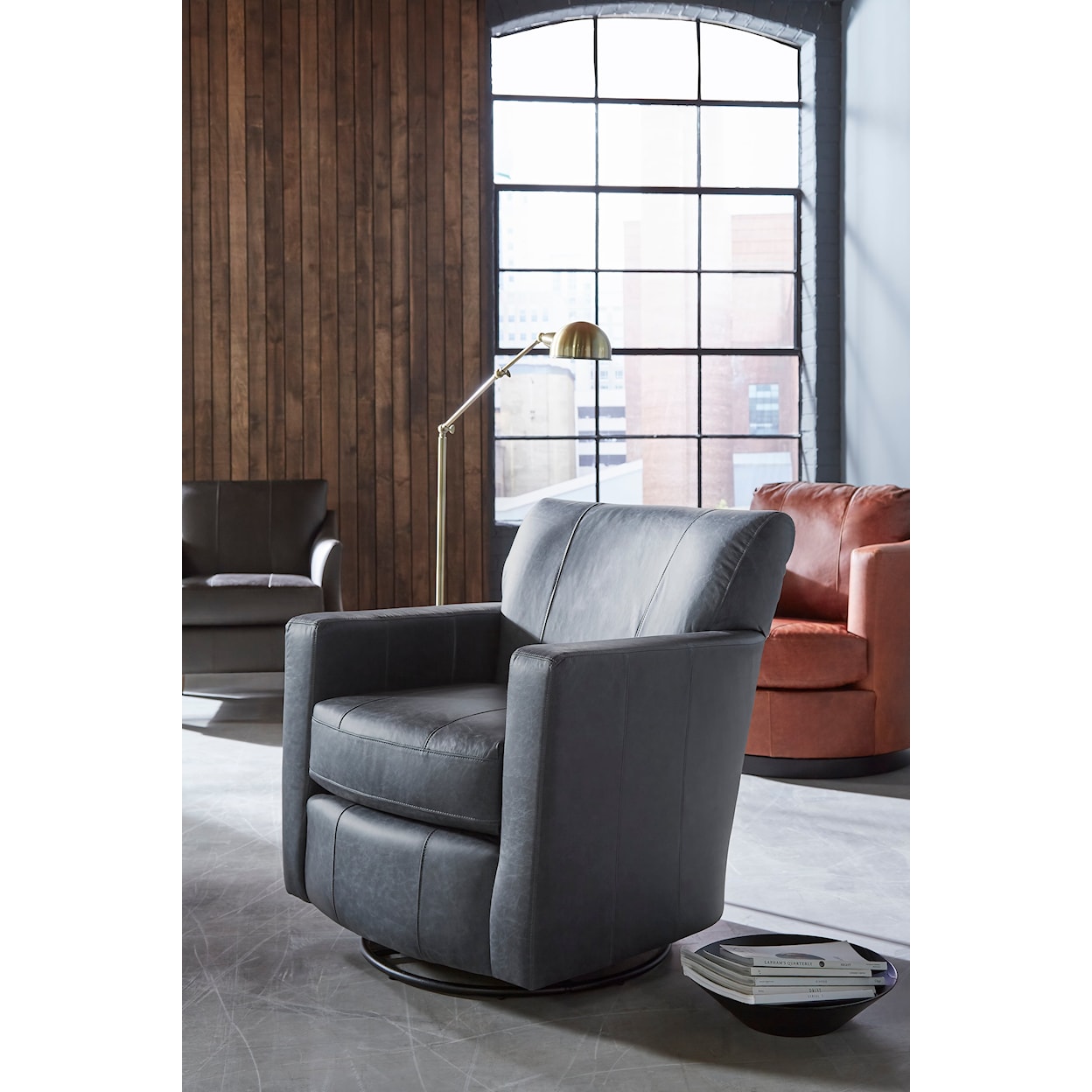 Bravo Furniture Caroly Swivel Barrel Chair